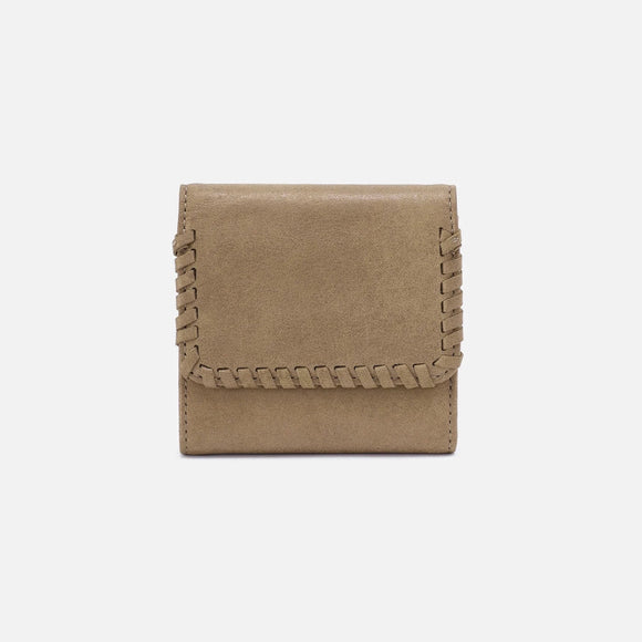 HOBO - Foray Small Wallet - BURNISHED SAGE IN METALLIC LEATHER