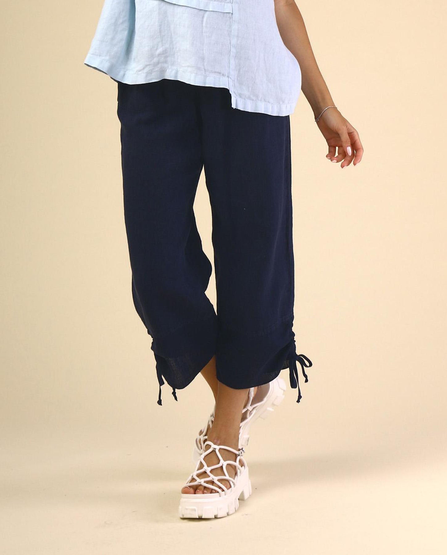 Fenini Tie Crop Pants - C46813