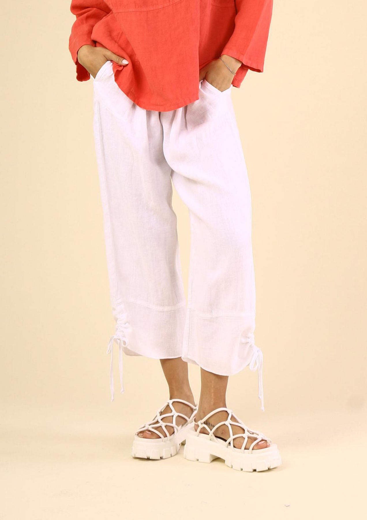 Fenini Tie Crop Pants - C46813