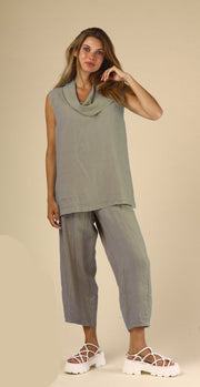 Fenini Lantern Crop Pants - C46806 S
