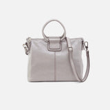 HOBO - Sheila Medium Satchel -  LIGHT GREY IN POLISHED LEATHER