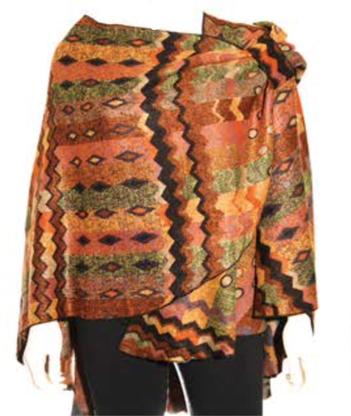 Rapti Cashmere Buckle Shawl - PRINT 23