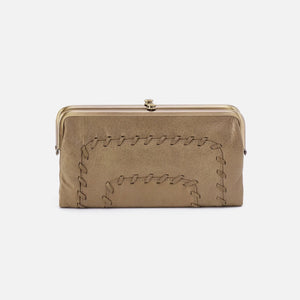 HOBO - Lauren-Clutch Wallet - BURNISHED SAGE IN METALLIC LEATHER