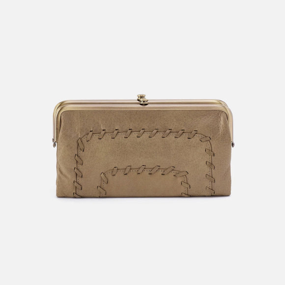 HOBO - Lauren-Clutch Wallet - BURNISHED SAGE IN METALLIC LEATHER