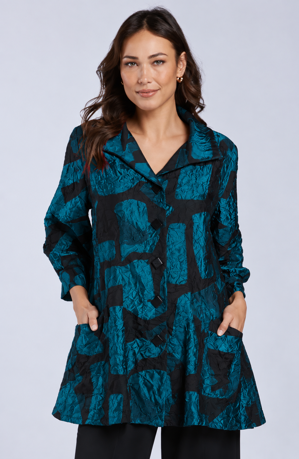 Sydney Project Brooke Button Down Collar Jacket - CJJ1130 - JADE