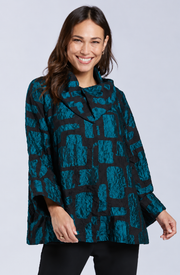 Sydney Project Ora Long Sleeve Cowl Neck Top - CJJ1153 - JADE