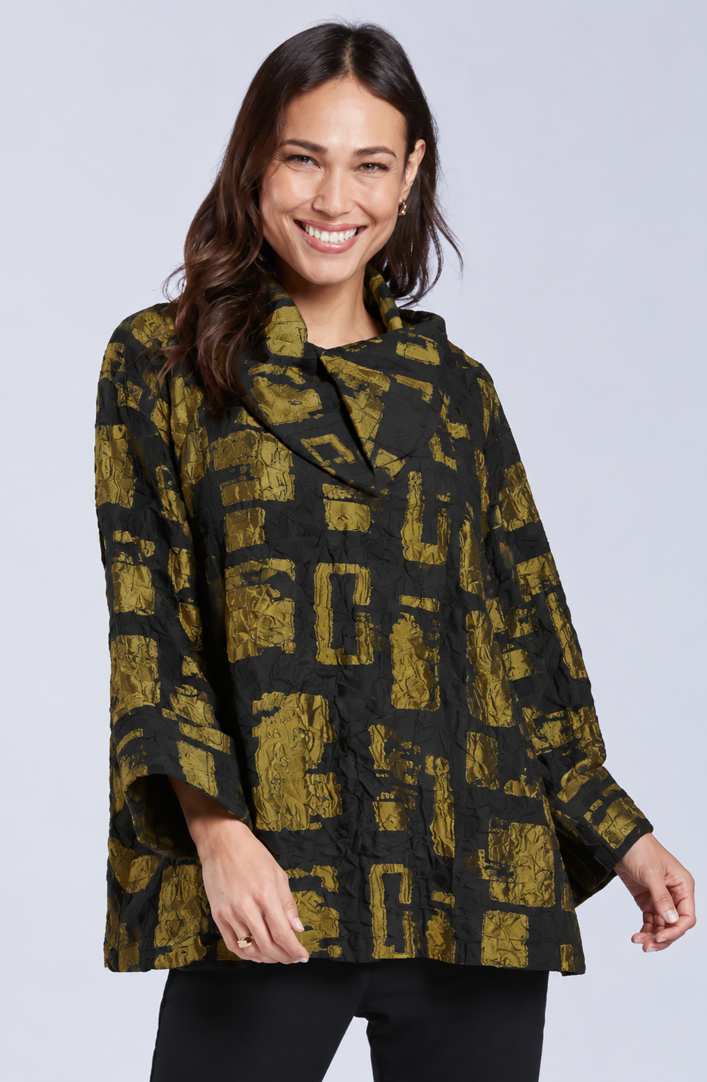 Sydney Project Ora Long Sleeve Cowl Neck Top - CJJ1153 - KIWI