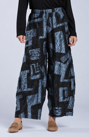 Sydney Project Paulina Wide Leg Flowy Abstract Pant  - CJP103 - ICE BLUE