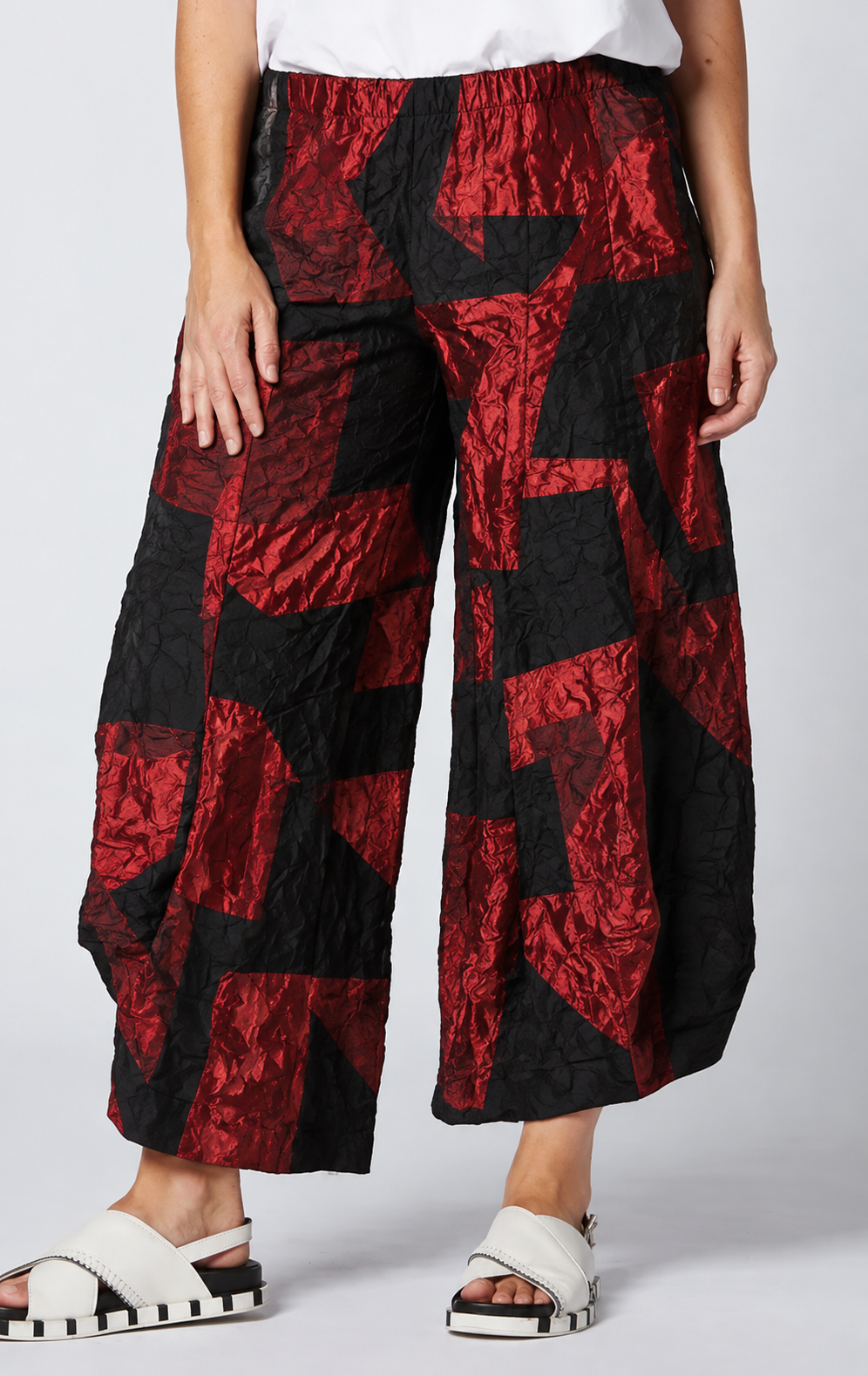 Sydney Project Allie Wide Leg Flowy Pant - CJP115 - CRIMSON