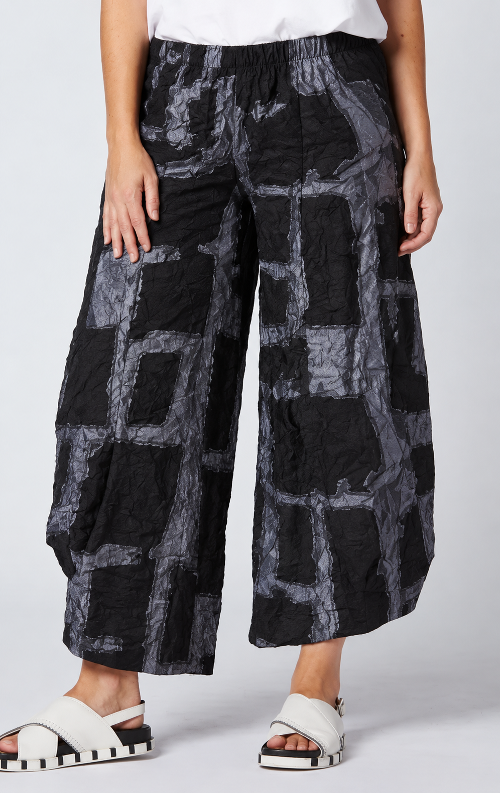 Sydney Project Allie Wide Leg Flowy Pant - CJP115 - SILVER