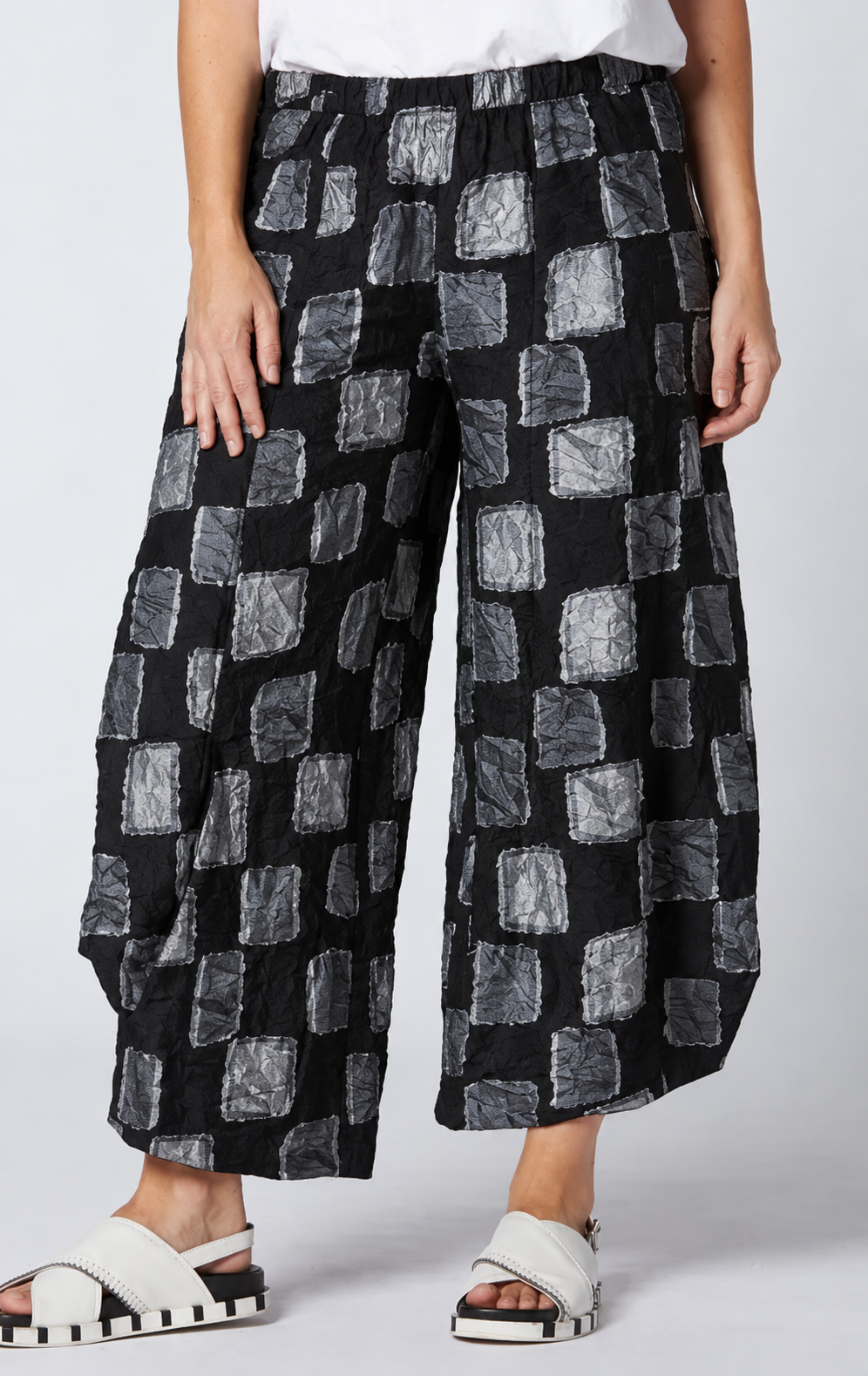 Sydney Project Allie Wide Leg Flowy Pant - CJP115 - SILVER PEBBLES