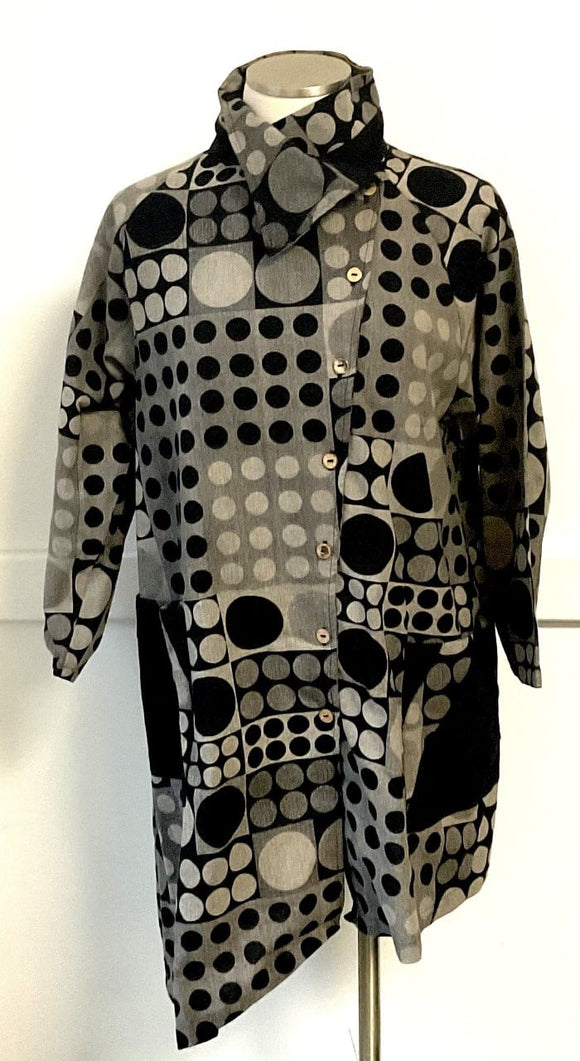 CUPCAKE INTERNATIONAL- CL13-9111/ DICE PRINT COTTON COAT