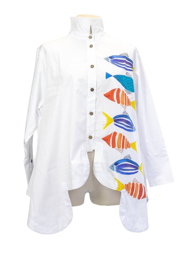 CUPCAKE INTERNATIONAL- CL14-1003-B/ FISH BANGKOK COTTON SCALLOP SWING TOP