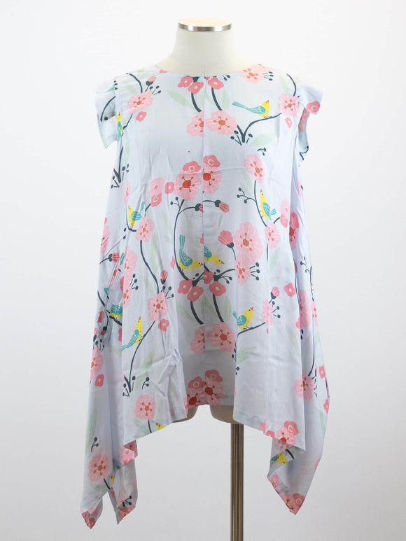 CUPCAKE INTERNATIONAL- CL14-1022-A/ BIRD LONG RAYON SLEEVELESS TOP