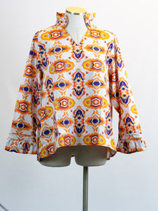 CUPCAKE INTERNATIONAL- CL15-2081-A/Cotton Peasant Blouse/Orange Eye