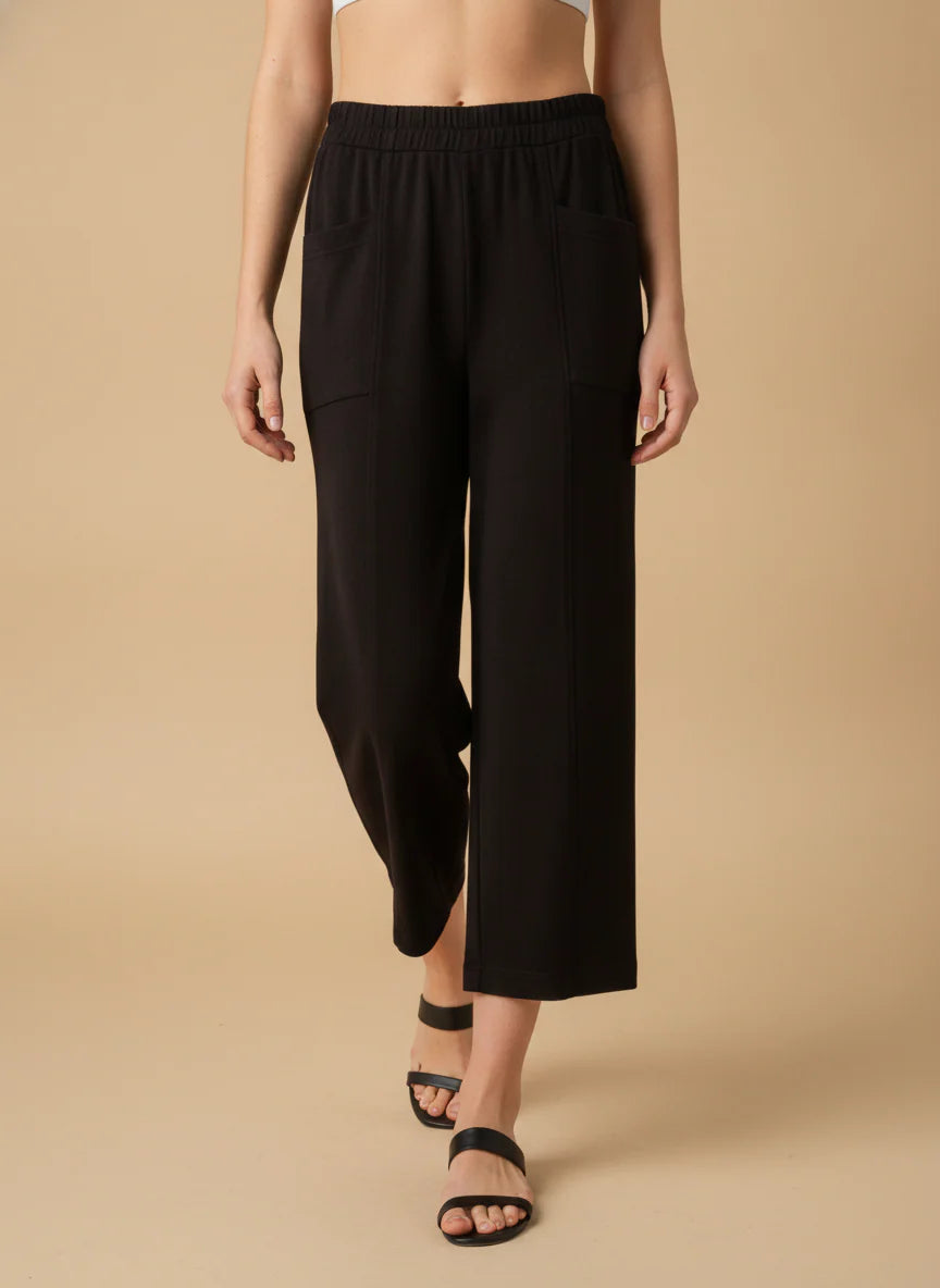 MOONLIGHT Black Wide Leg Pant w/ Pockets - CM1346