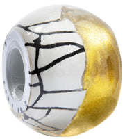 ZSISKA Bliss Glitz Crackled w/ Gold Bead - CRACG - WHITE/BLACK/GOLD