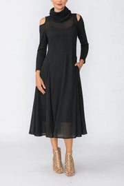 IC COLLECTION Dress - 7723D - BLACK