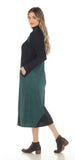 INOAH "Black & Emerald Textured Knit Maxi" - Dress