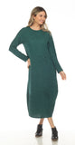 INOAH "Emerald Textured Knit Maxi" - Dress