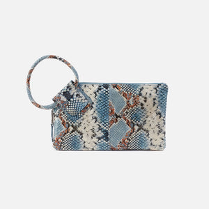 HOBO - Sable Wristlet - BLUE TEMPEST IN PRINTED LEATHER