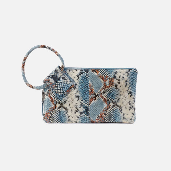 HOBO - Sable Wristlet - BLUE TEMPEST IN PRINTED LEATHER