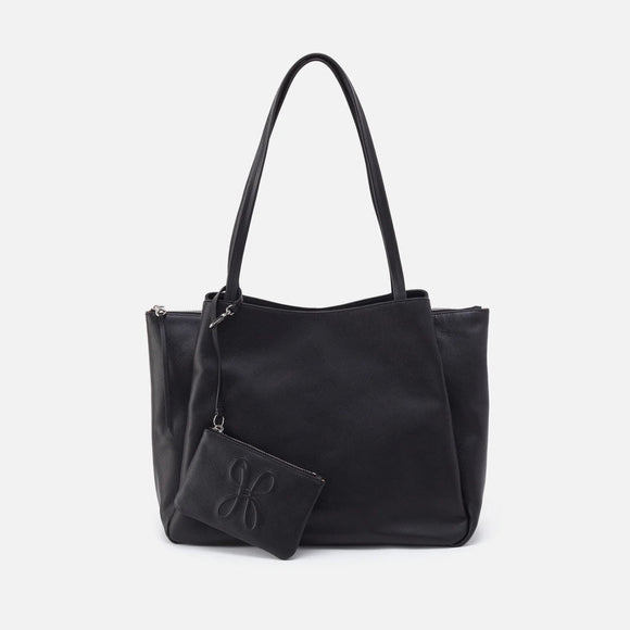 HOBO - Essential Large Tote - BLACK IN SOFT SAFFIANO LEATHER