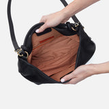 HOBO - Lindley Hobo - BLACK IN SOFT PEBBLED LEATHER