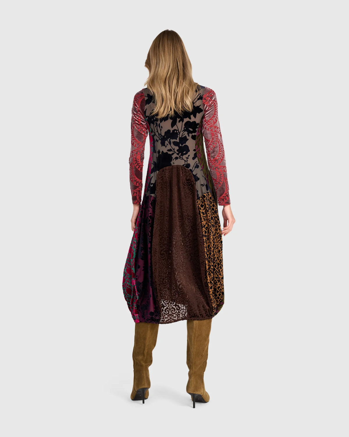 ALEMBIKA Heirloom Crew Cocoon Dress - AD900R - JEWEL MULTI