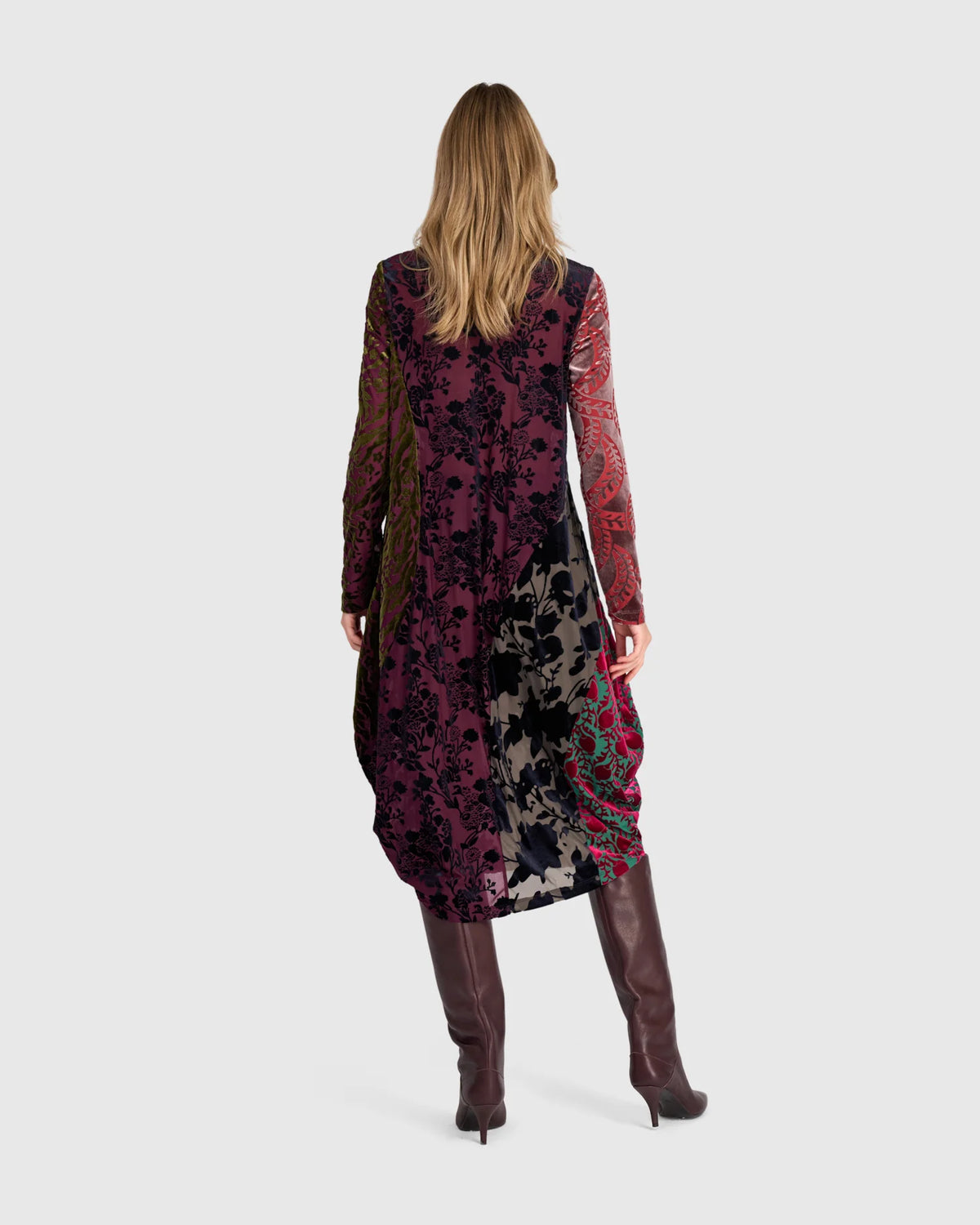 ALEMBIKA Duchess Draped Dress - AD901R - JEWEL MULTI