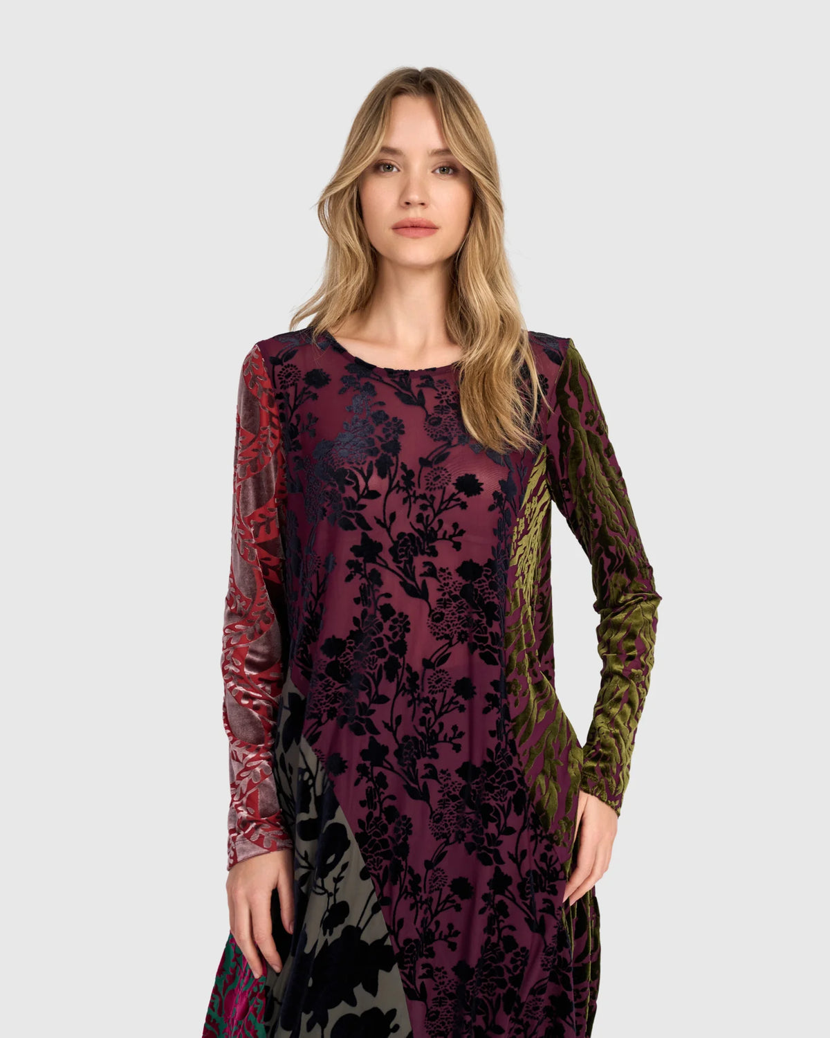 ALEMBIKA Duchess Draped Dress - AD901R - JEWEL MULTI