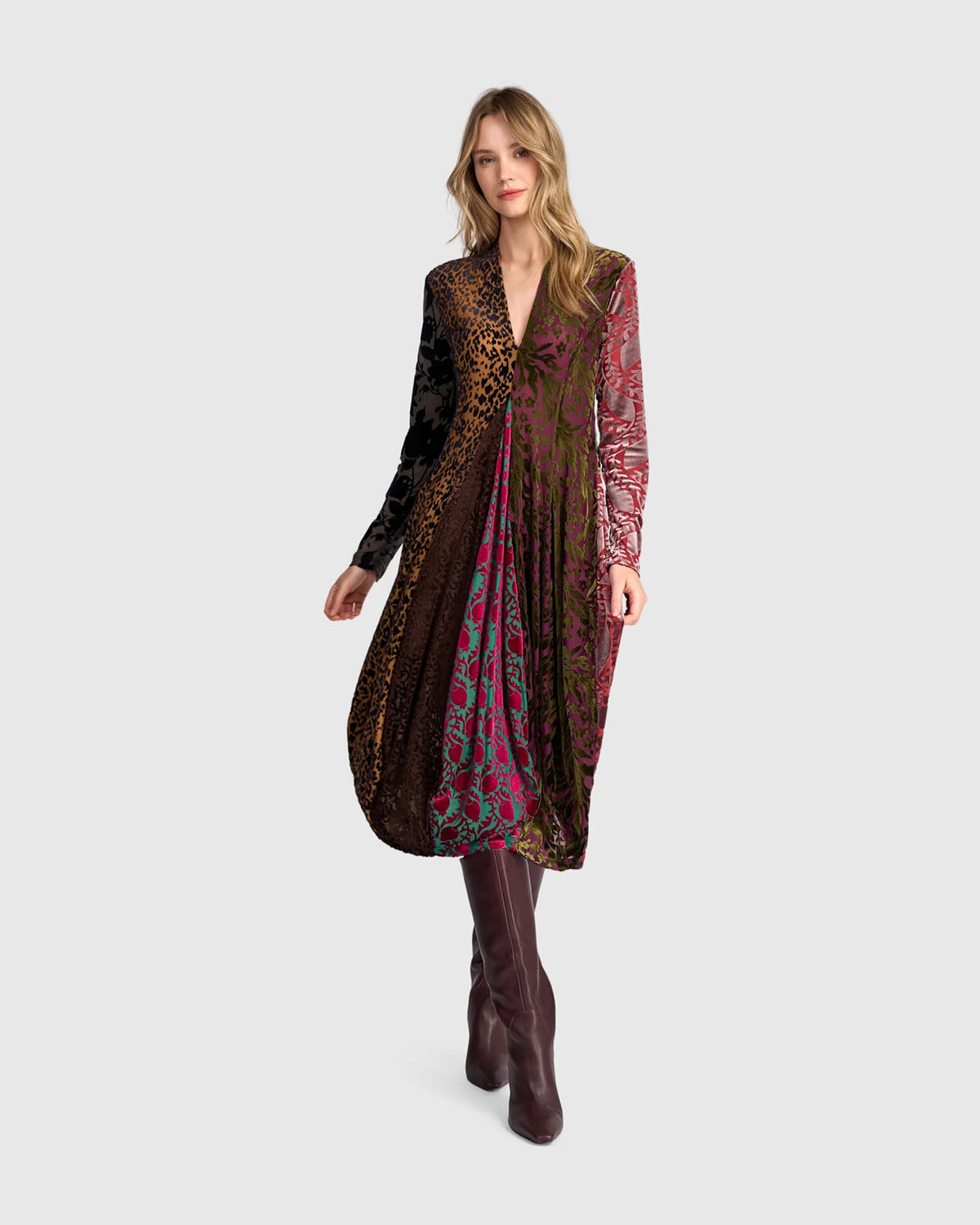 ALEMBIKA Tapestry Cocoon Dress - JEWEL MULTI