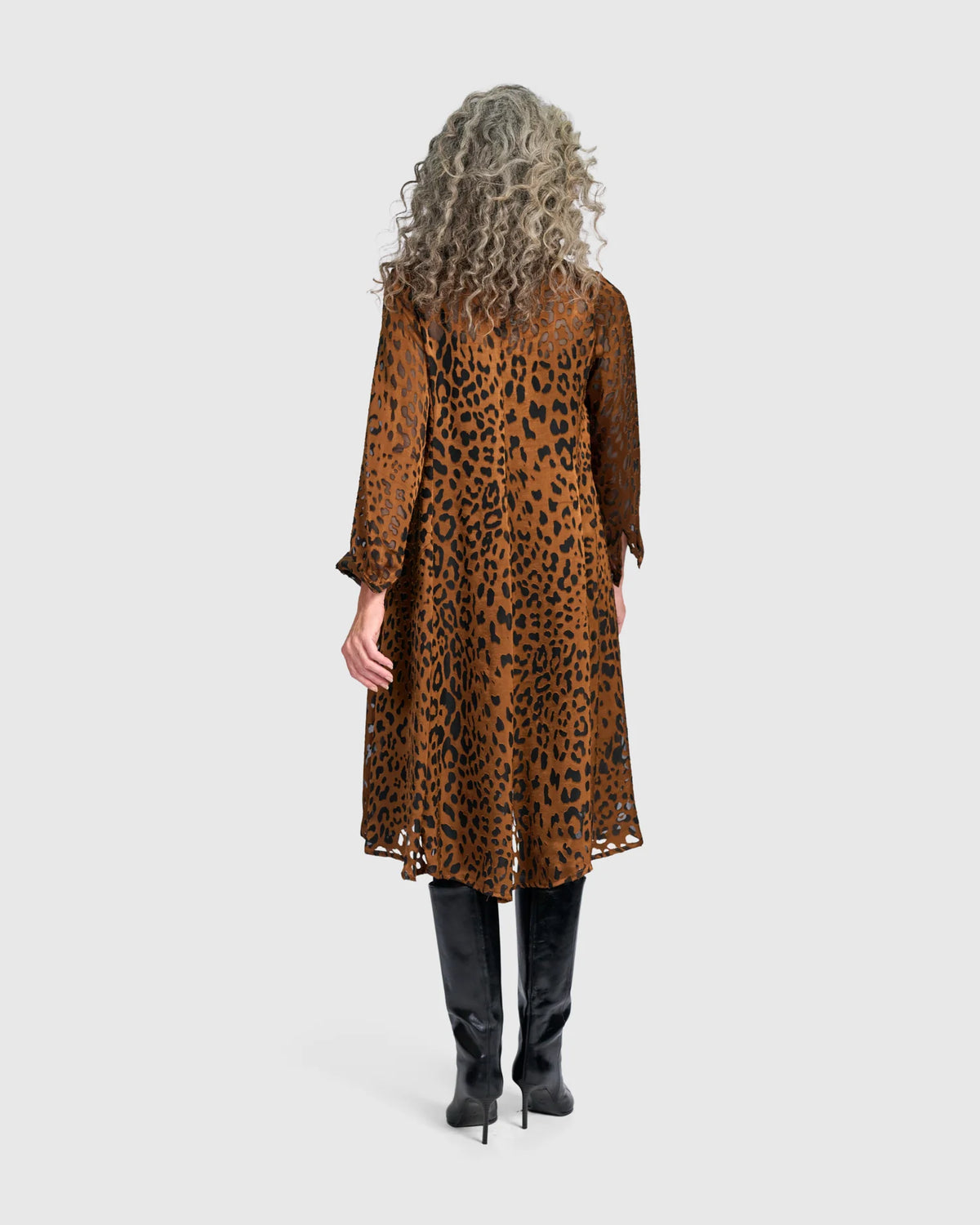ALEMBIKA Raja Wonderful Dress - AD903C - COGNAC LEOPARD