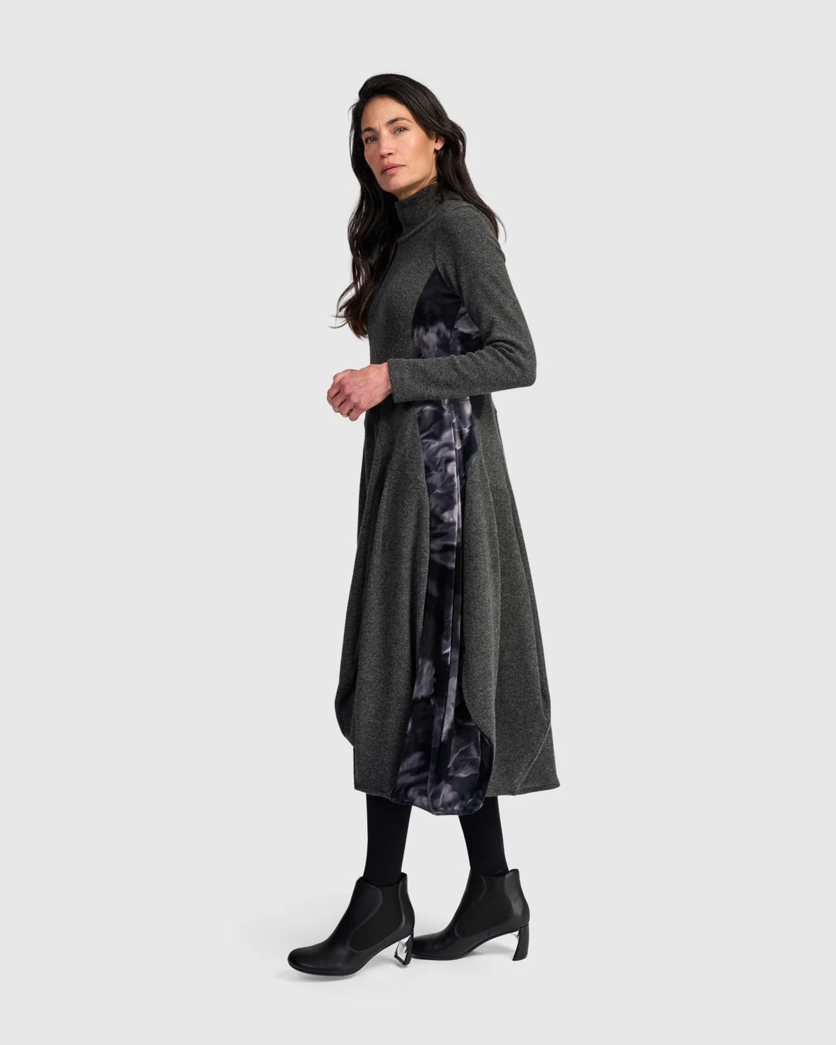 ALEMBIKA Orris Cocoon Dress - AD907G - CARBON