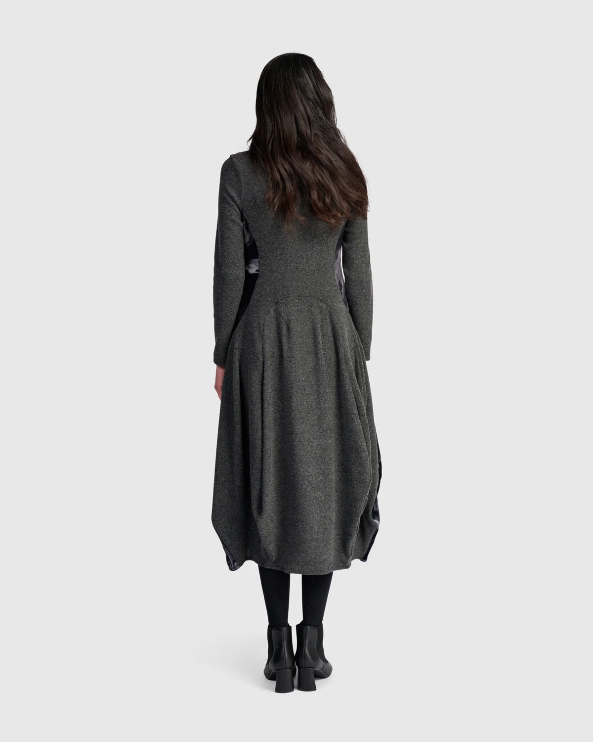 ALEMBIKA Orris Cocoon Dress - AD907G - CARBON