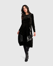 ALEMBIKA Cocoon Dress - AD909M - BLACK/SILVER MIX