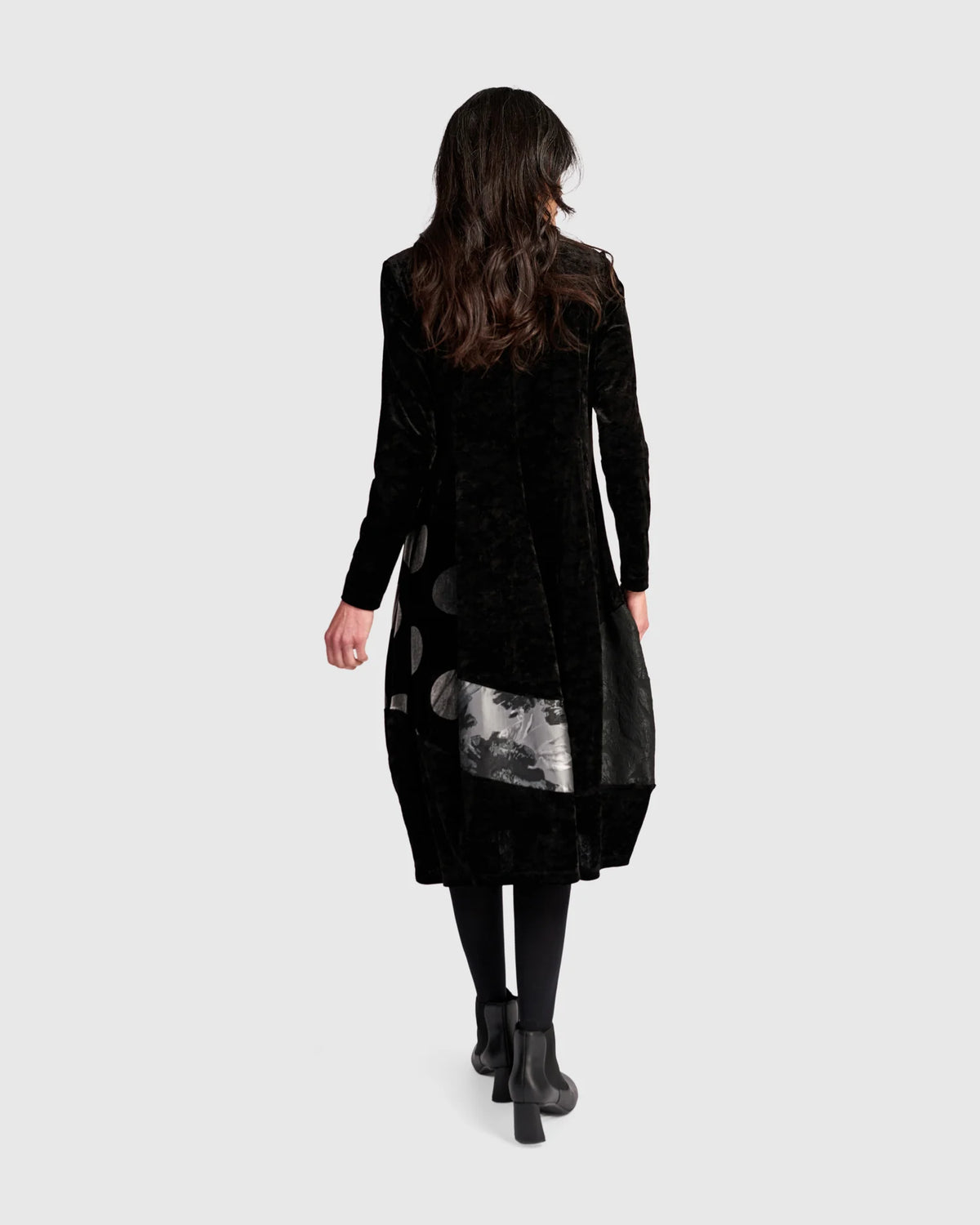 ALEMBIKA Cocoon Dress - AD909M - BLACK/SILVER MIX