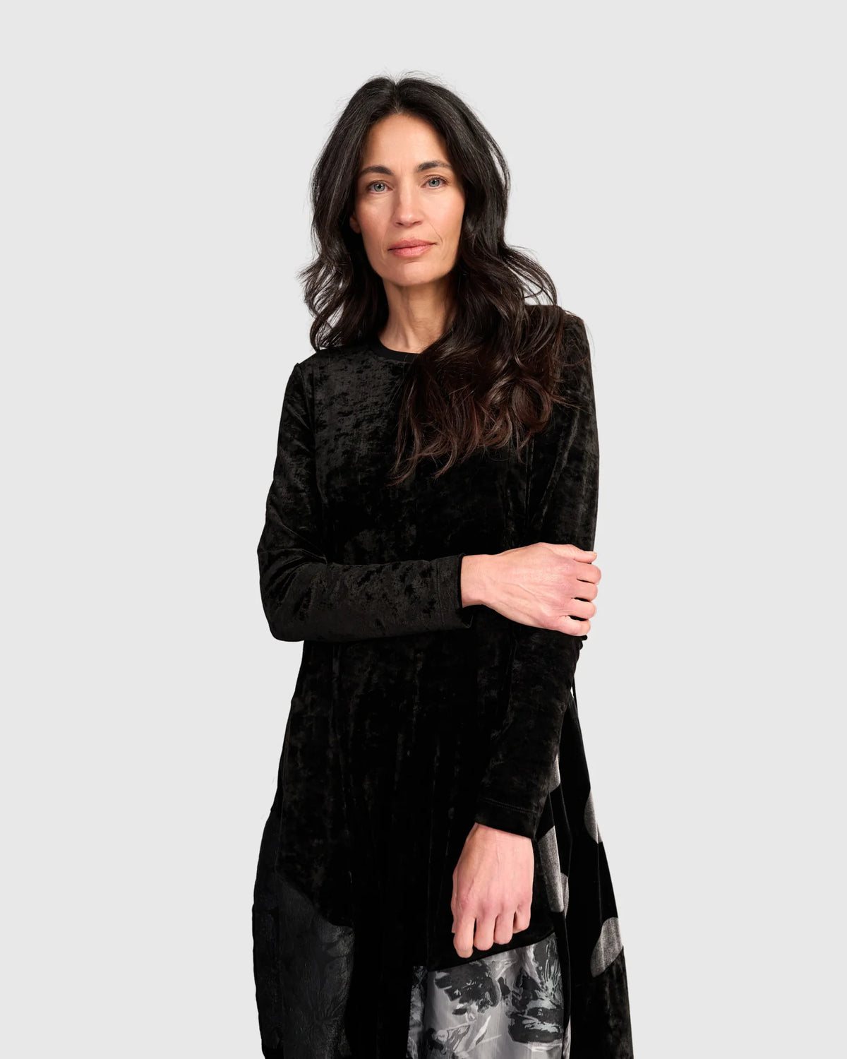 ALEMBIKA Cocoon Dress - AD909M - BLACK/SILVER MIX