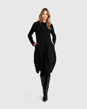 ALEMBIKA Locket Dress - AD911D - BLACK FLORA