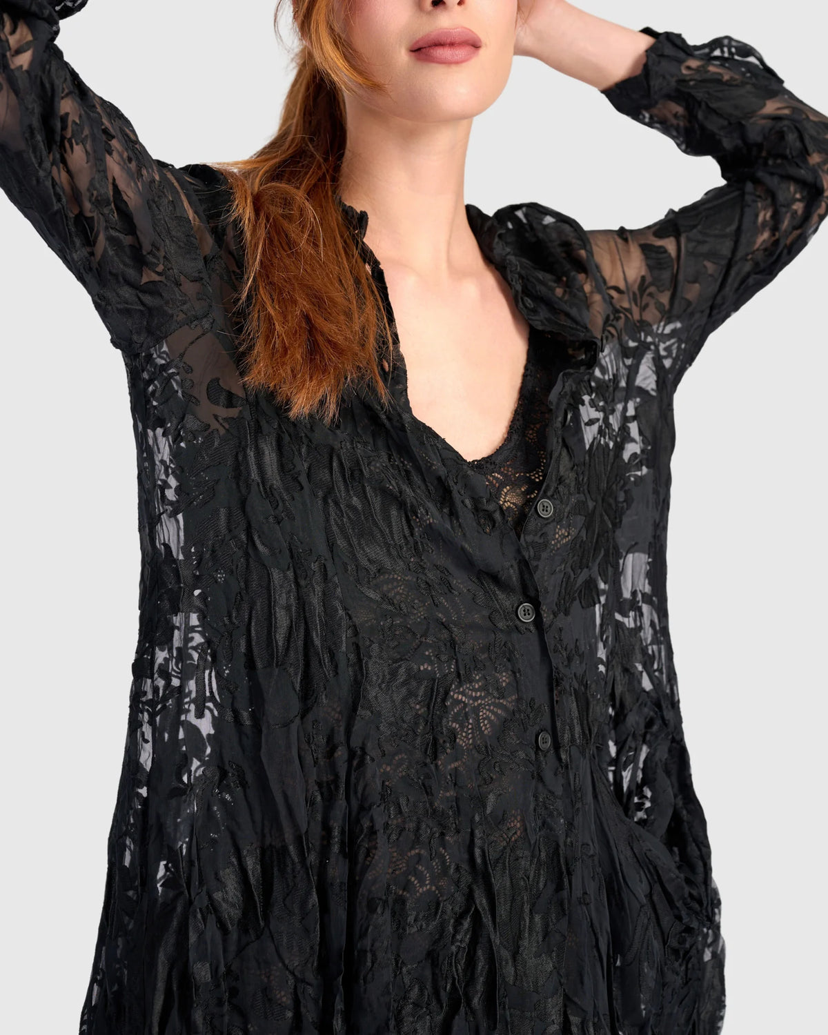 ALEMBIKA Hemlock Wonderful Dress - ED123B - SHEER BLACK