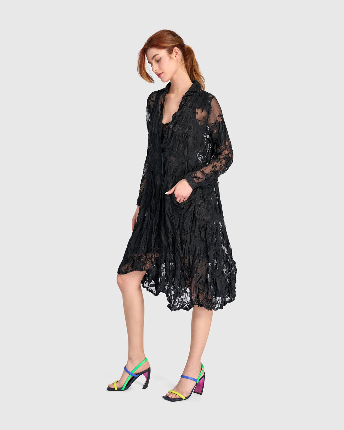 ALEMBIKA Hemlock Wonderful Dress - ED123B - SHEER BLACK