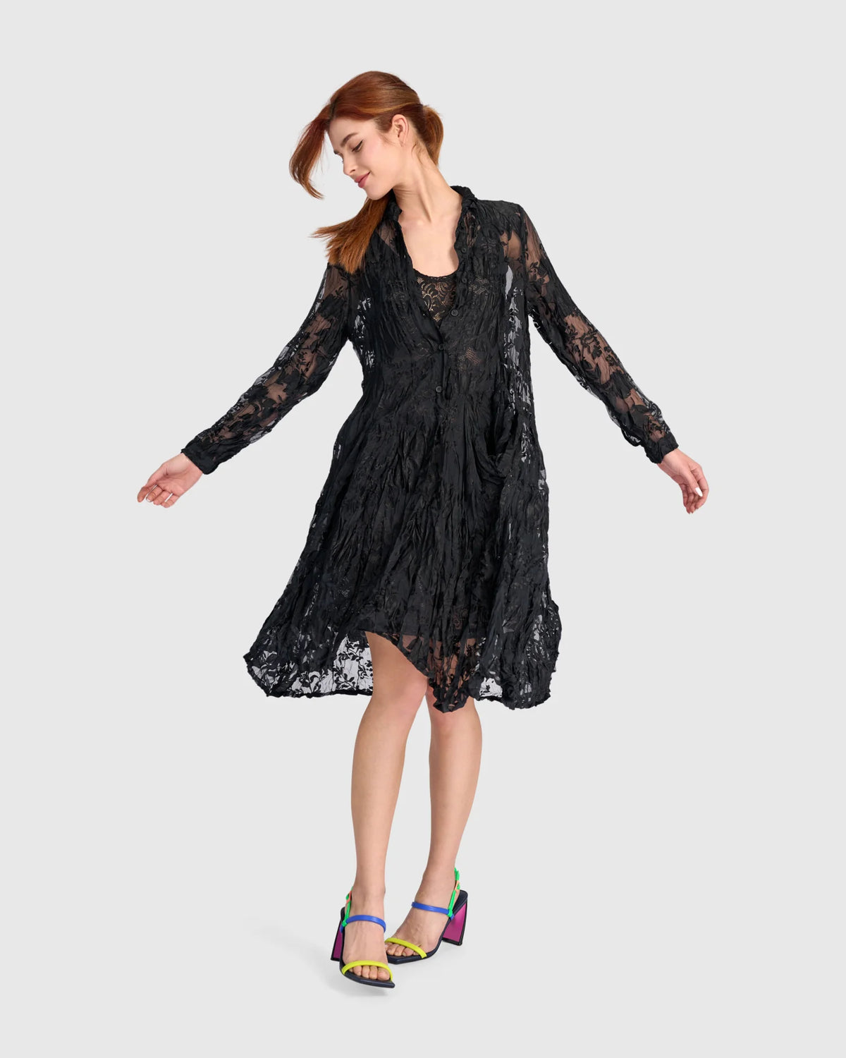 ALEMBIKA Hemlock Wonderful Dress - ED123B - SHEER BLACK