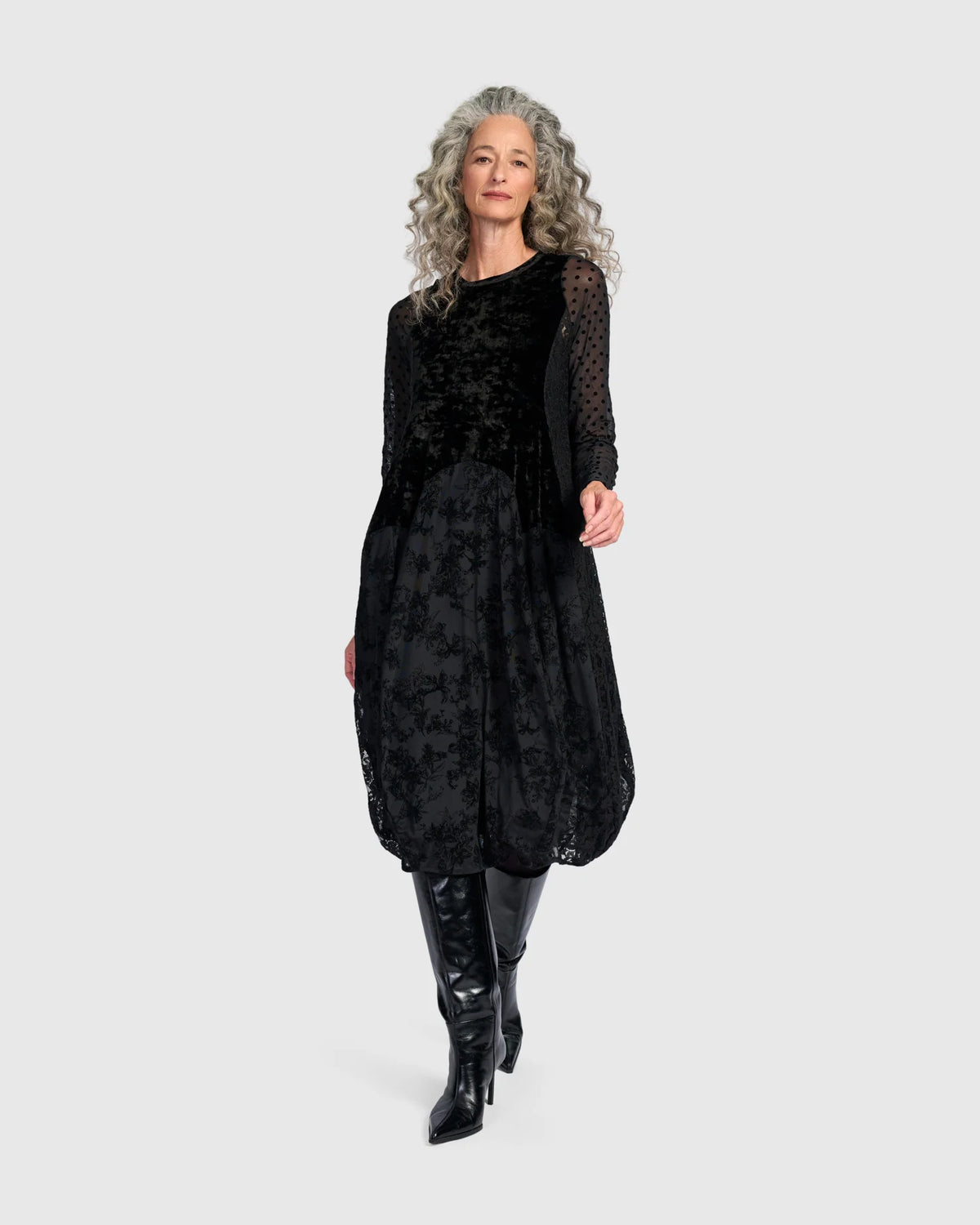 ALEMBIKA Velvet Jolie Dress - ED124B - BLACK