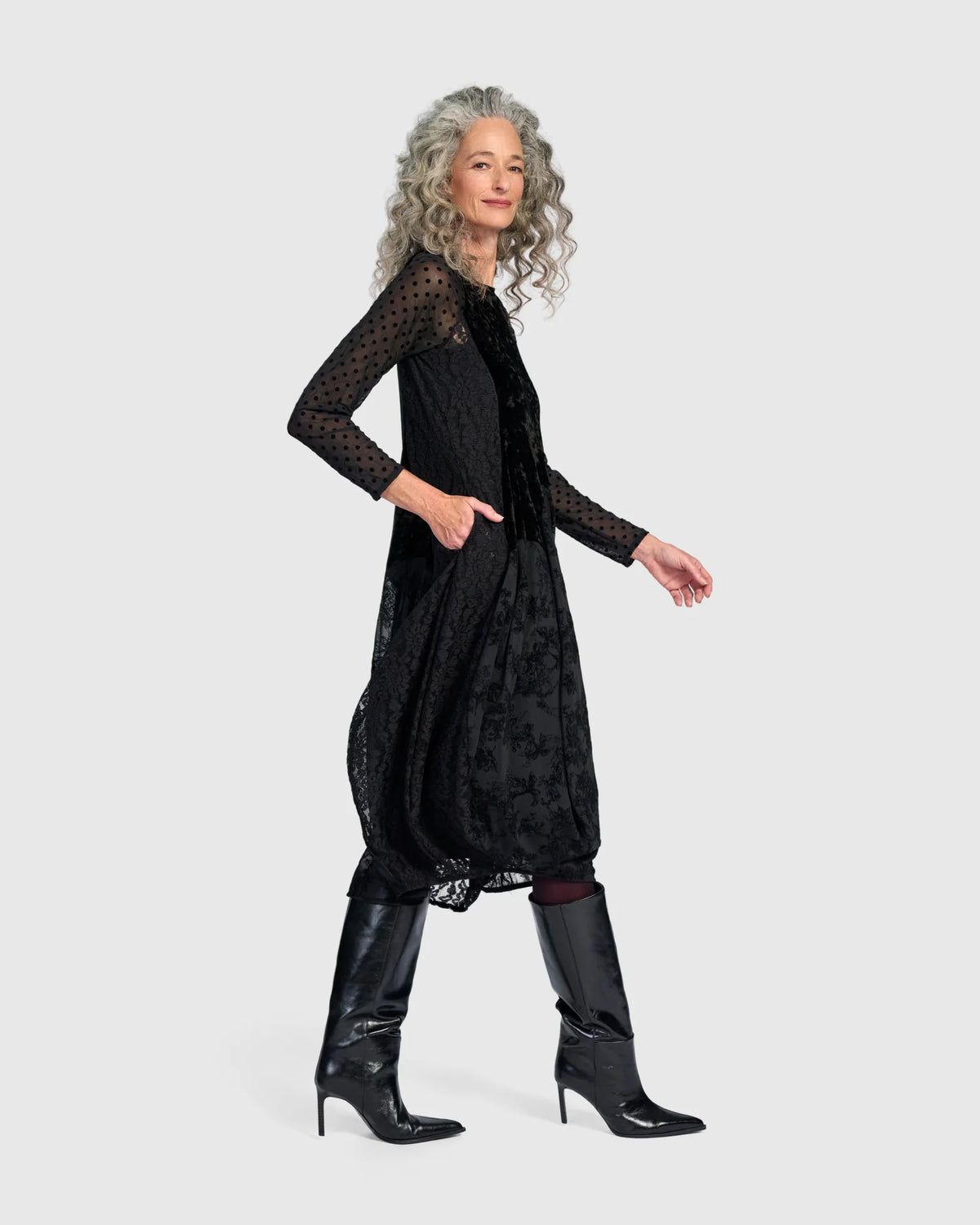 ALEMBIKA Velvet Jolie Dress - ED124B - BLACK