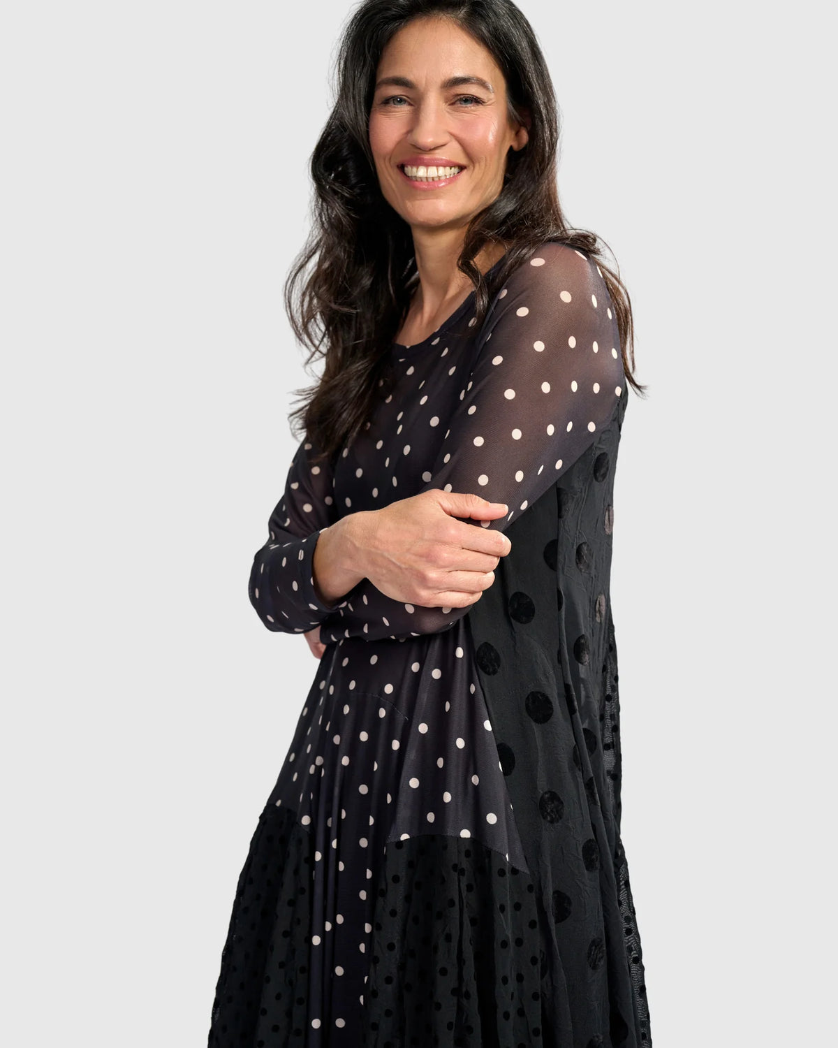 ALEMBIKA Dottie Jolie Dress -  ED125D - BLACK/WHITE