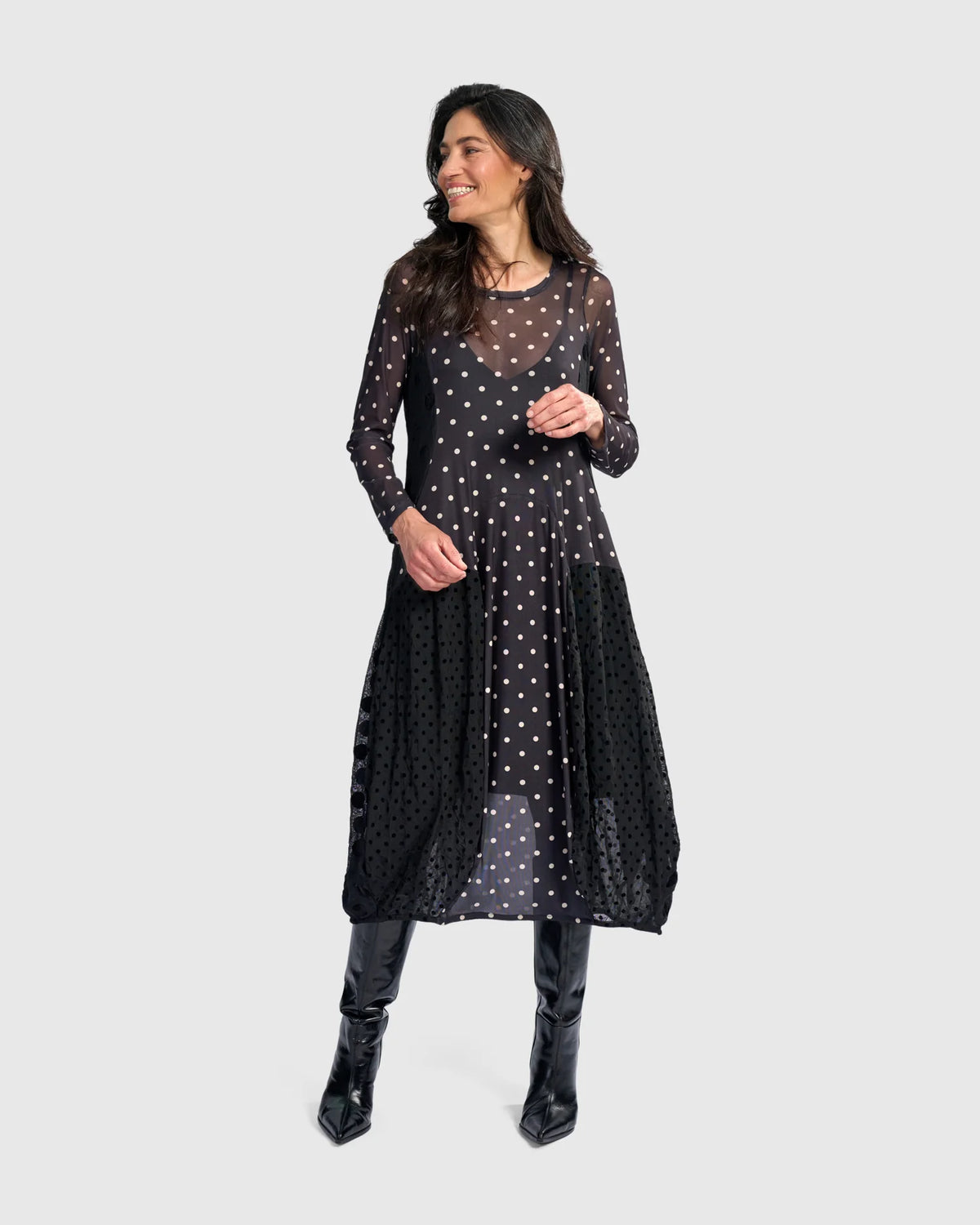 ALEMBIKA Dottie Jolie Dress -  ED125D - BLACK/WHITE
