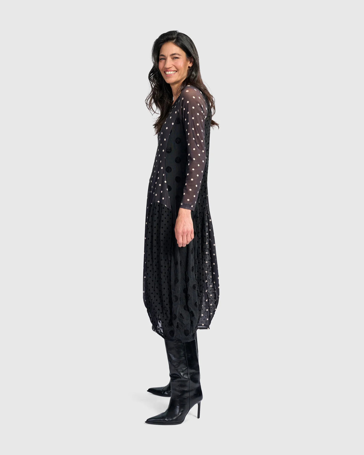 ALEMBIKA Dottie Jolie Dress -  ED125D - BLACK/WHITE