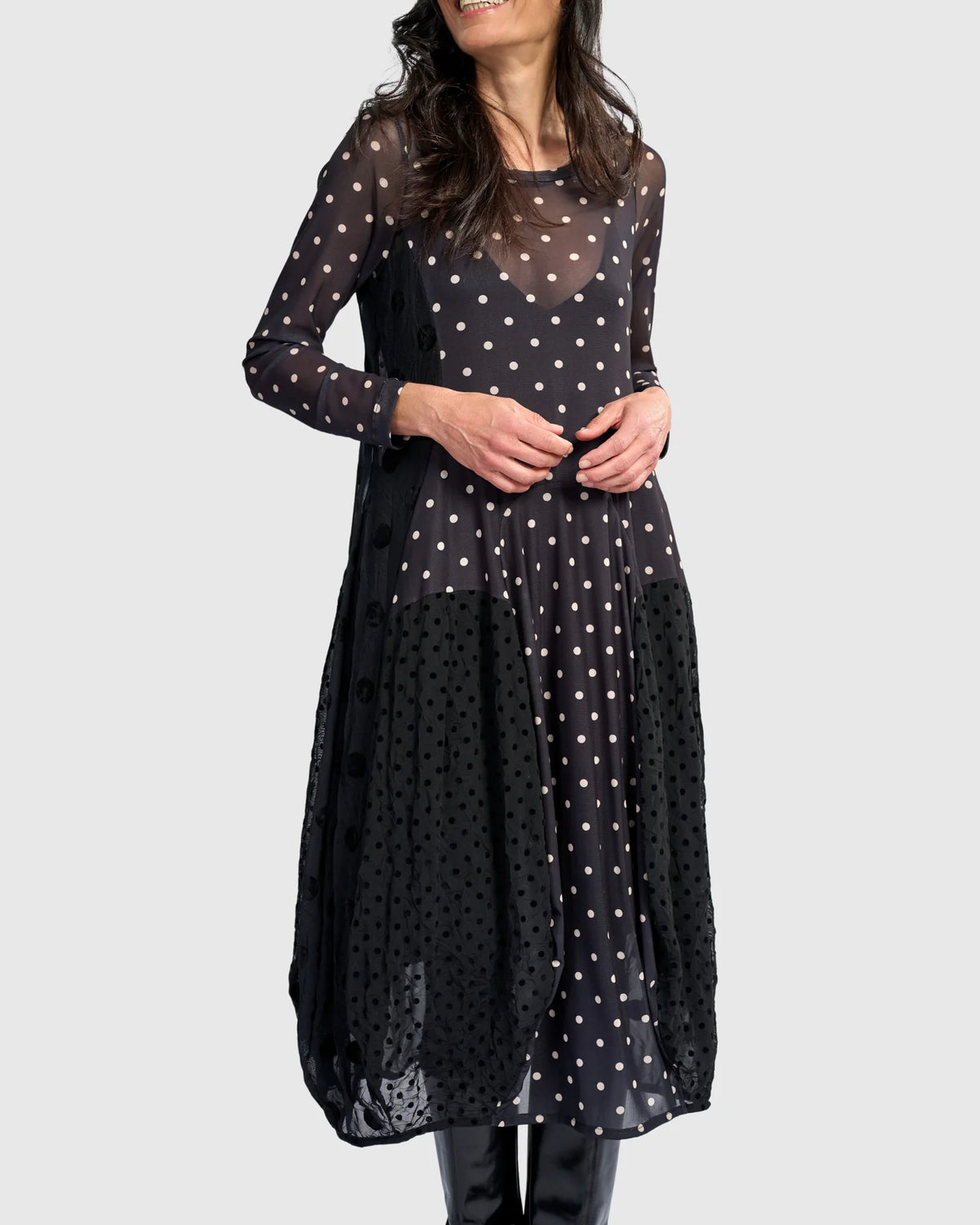 ALEMBIKA Dottie Jolie Dress -  ED125D - BLACK/WHITE
