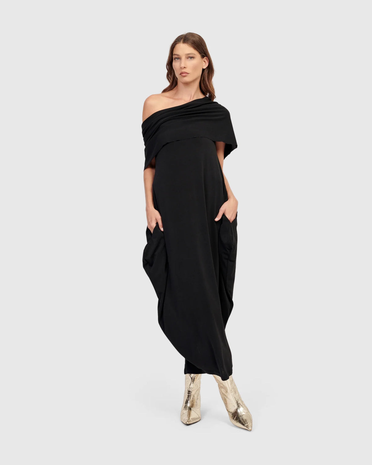 ALEMBIKA Savior Maxi Dress - ED706B - BLACK