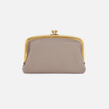 HOBO - Cora Medium Frame Wallet - TAUPE IN PEBBLED LEATHER